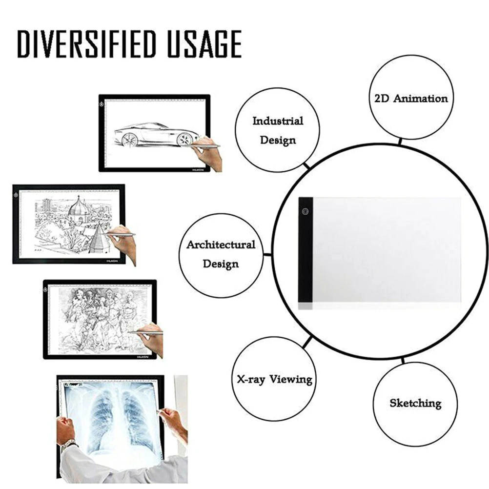1pc LED Diamond Painting Light Pad Lightpad Board Diamond Painting Accessories Tool Kits A5 Drawing Graphic Tablet Box