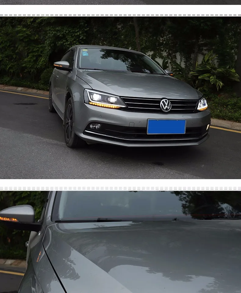 Для VW Jetta 2011- Mk6 DRL дневные ходовые огни Светодиодный Биксеноновая лампа Противотуманные фары тюнинг автомобильные аксессуары