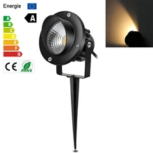 10W COB LED with Spike Lawn Garden Flood Light Yard Patio Path Spotlight Lamp Waterproof US Plug AC 85-265V US Plug Warm White