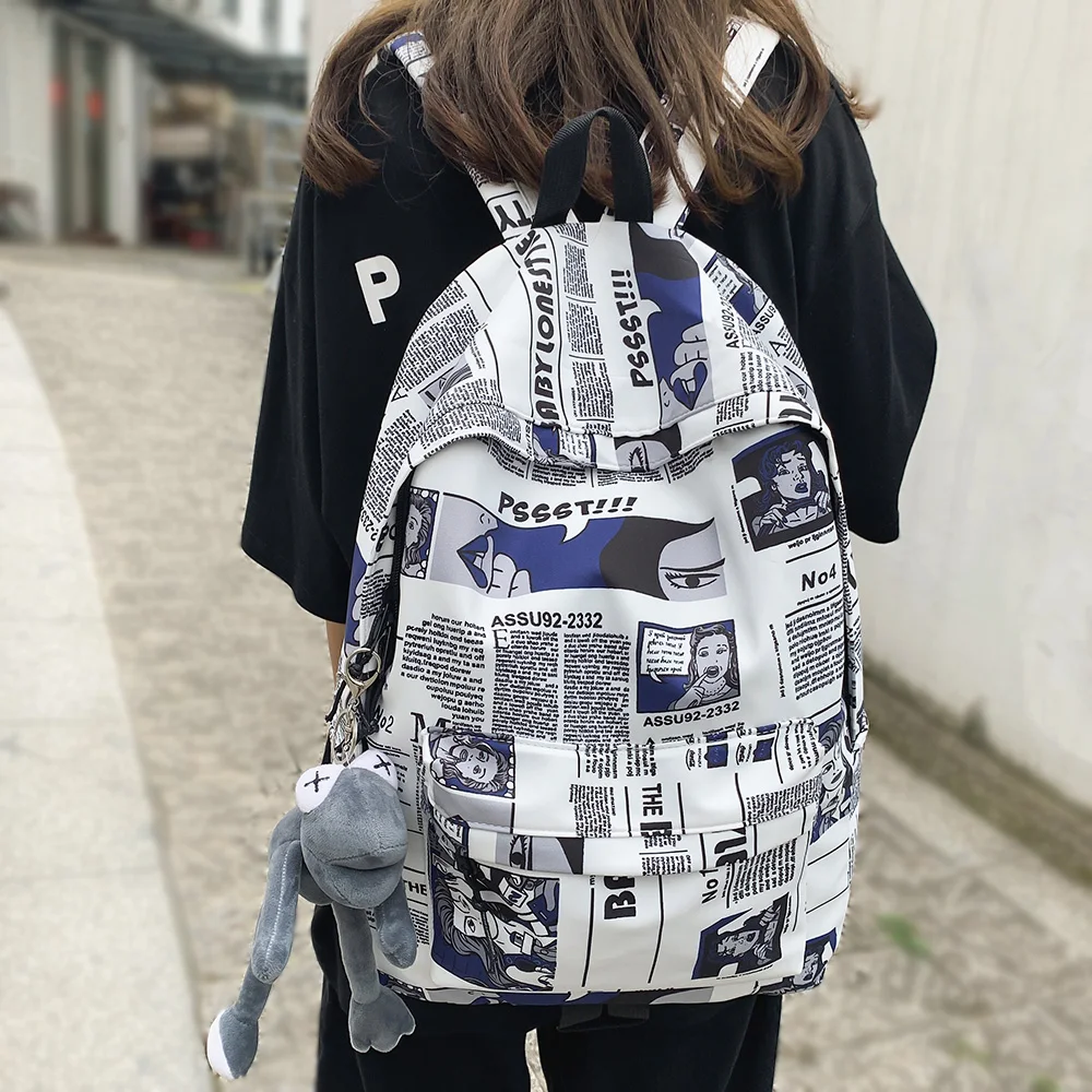 Student Boys Girls School College Backpack Fashion Retro Rucksack Travel Bag 