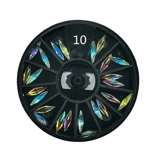 10 New 3D Resin Rhinestone In Wheel Symphony Korea/Japanese Style Nail 12 Design(ZP991) Nail Art Decorations Rhinestones DIY Wheel - Цвет: 10