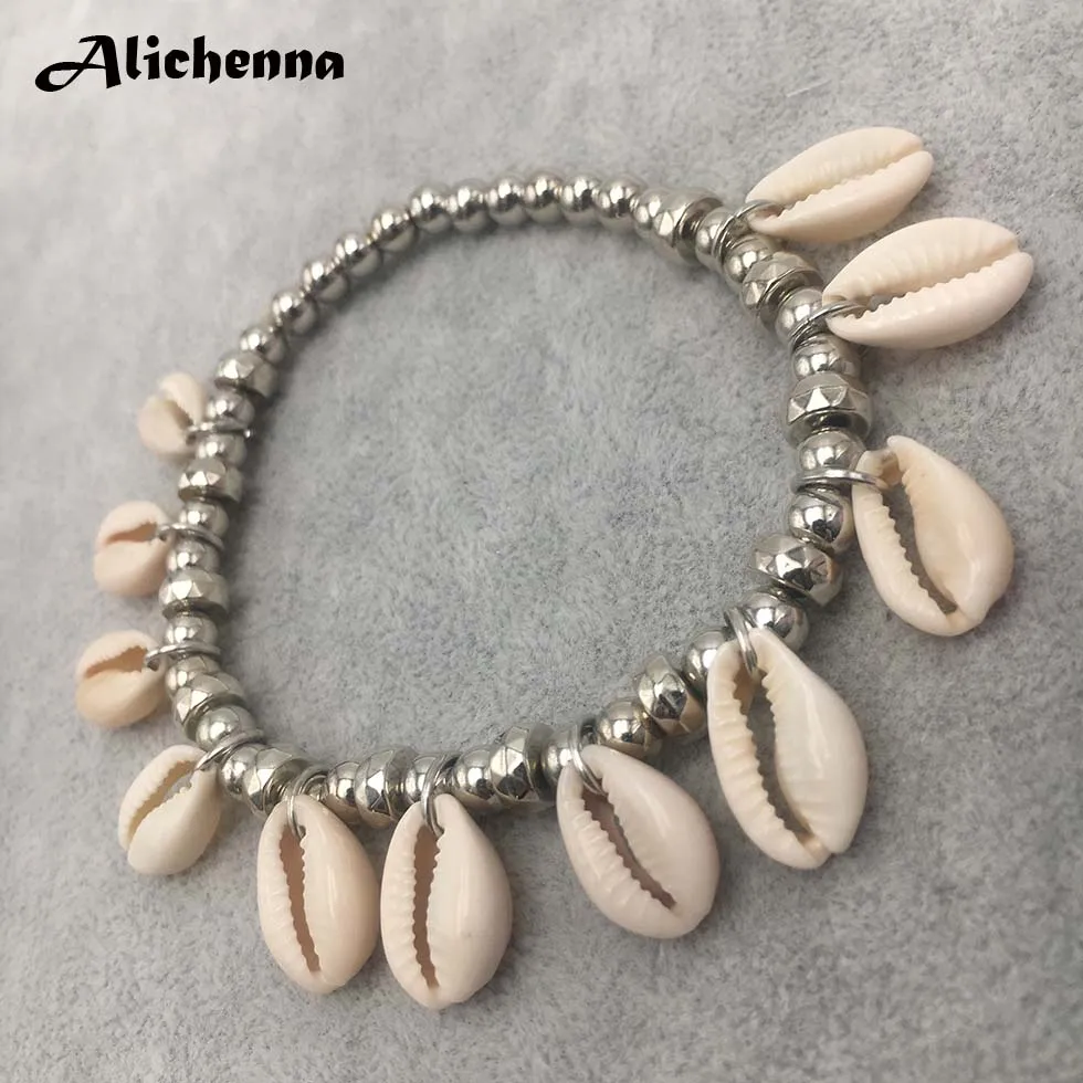 Boho пляжные очаровательные женские браслеты для щиколотки богемные винтажные ручная работа ракушка Deads браслеты на лодыжке модные панк украшения для ног аксессуары