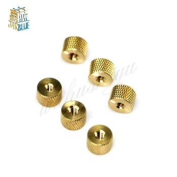 

10pcs Brass Copper Cylindrical Adjusting Knurled Thumb Nut Pinapple Pattern Thumbnut for Air Water Cooling Fan PC Case Model DIY