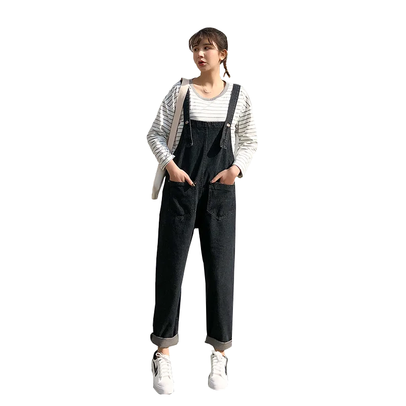 Autumn Postpartum Women Breastfeeding Clothes Set Plus Size Denim Overalls+Striped Nursing Tees Twinset Maternity Lactation Suit