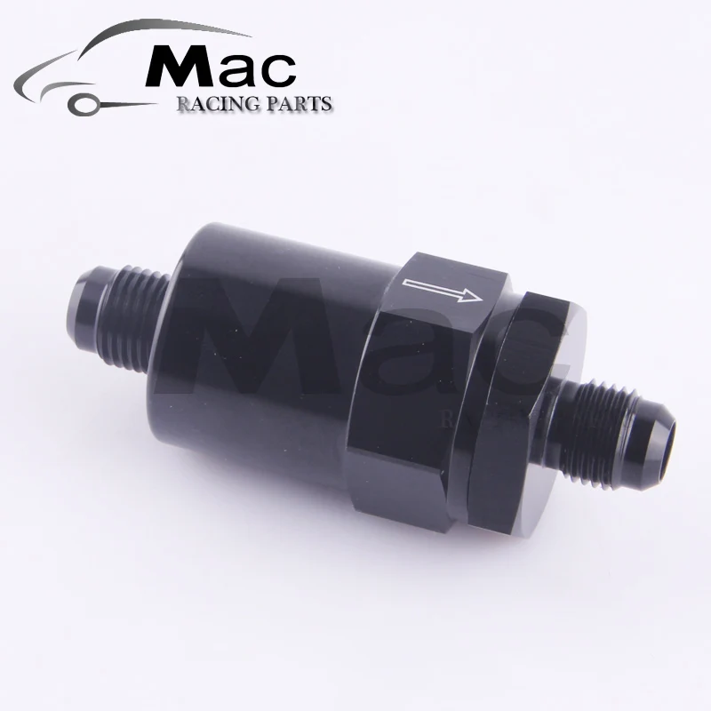 AN-6 (AN6) Black Anodized Billet High flow Fuel Filter 30 Micron