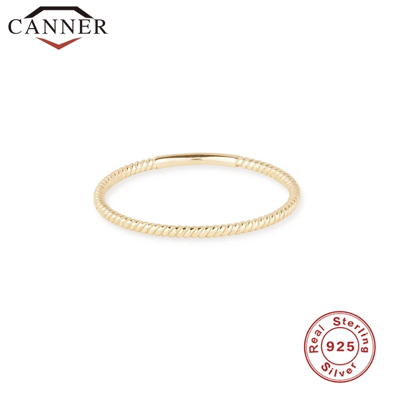 Модные минималистичные бусы 925 пробы серебряные кольца для женщин золотого цвета тонкие кольца женские обручальные кольца ювелирные изделия на палец
