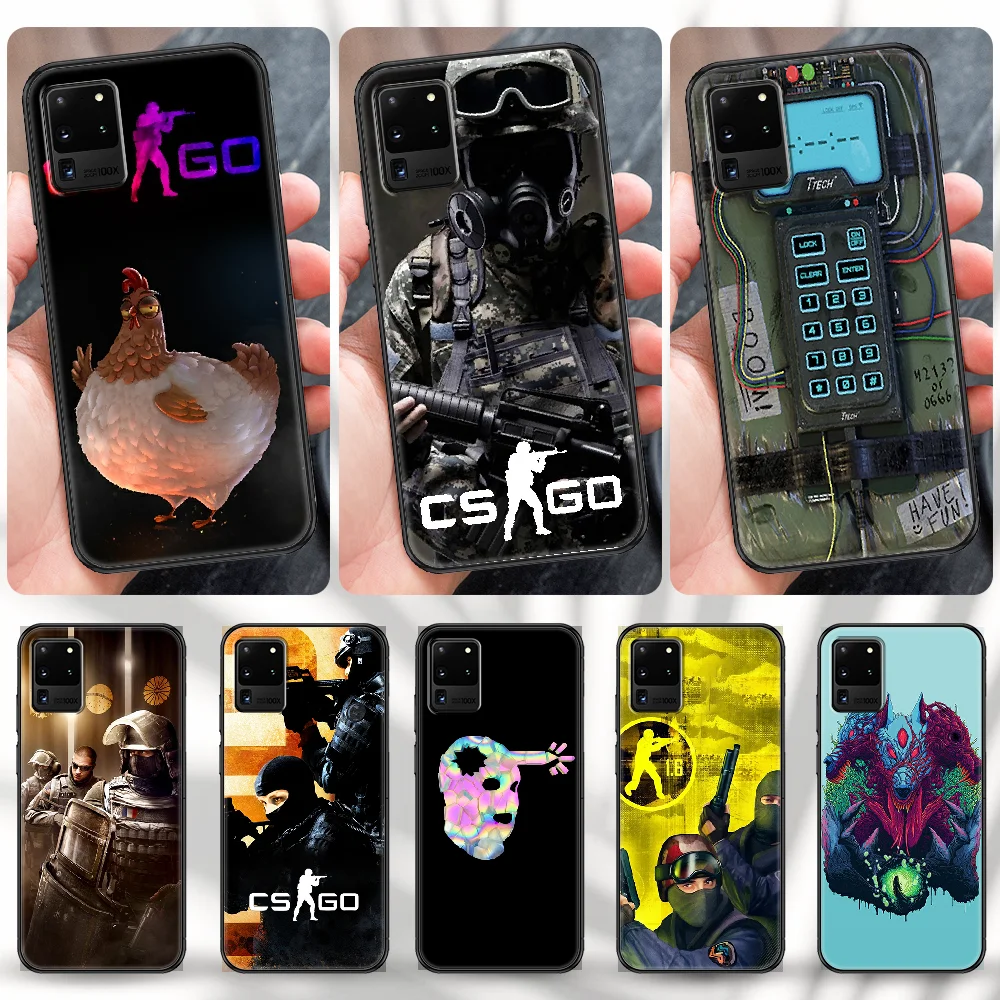 Чехол для телефона Counter Strike CS GO CSGO Samsung Galaxy Note 4 8 9 10 20 S8 S9 S10 S10E S20 Plus UITRA Ultra black luxury Etui |