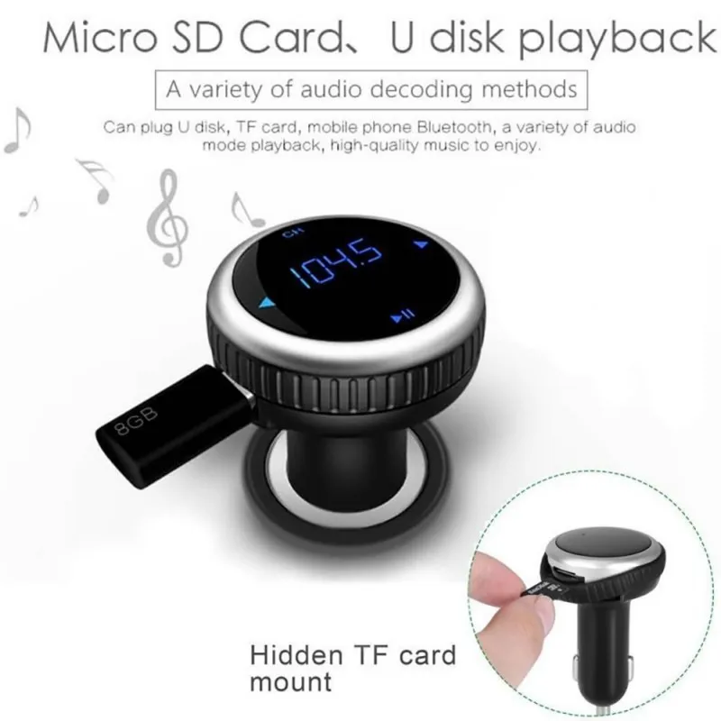 11 цифровой BT69 fm-передатчик двойной USB Bluetooth Автомобильный MP3 музыкальный плеер TF карта Поддержка экрана дисплей громкой связи