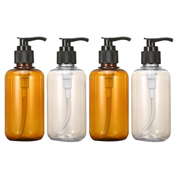 

4X 300Ml Clear Soap Dispenser Plastic Foaming Bottle Liquid Pump Container