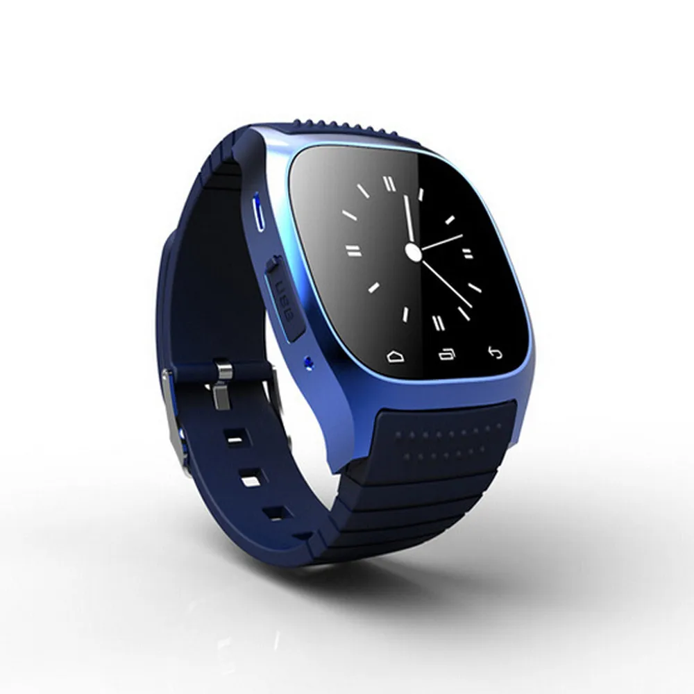 Синий Спортивные Смарт-часы M26 смарт-браслет Bluetooth с циферблатом телефон анти-потеря для IOS Android Мобильные смарт-часы для мужчин - Цвет: Синий