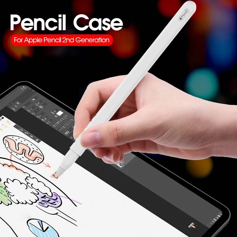 Силиконовый чехол для Apple Pencil с 2 рукавами, держатель для карандашей, подставка для iPad Pro, стилус, защитный чехол