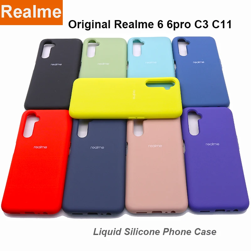 Realme 6 6 caso a prueba de golpes a prueba funda de protección Teléfono de silicona líquida OPPO Realme C3 realmy realmi C11 Realme