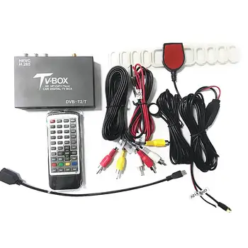 

12V Car Mobile Digital TV Box DVB-T2 / T Dual Standard Supports H.265 Decoding Dual Tuner With Two Active Antennas