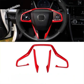 

Lapetus Car Steering Wheel Button Decoration Strip Streamer Cover Trim Fit For Honda CRV CR-V 2016 - 2020 ABS Red / Carbon Fiber