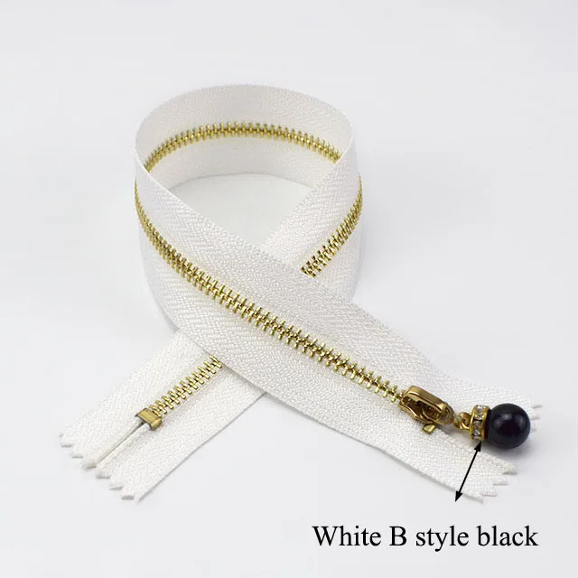 B white black 10 шт. Meetee 3# металлическая близкий конец застежки-молнии 20/30 см с золотыми зубьями и длинной застежкой-молнией застежка для пошива сумок пуховик, куртка, юбка, Костюмы аксессуар - Цвет: B white black