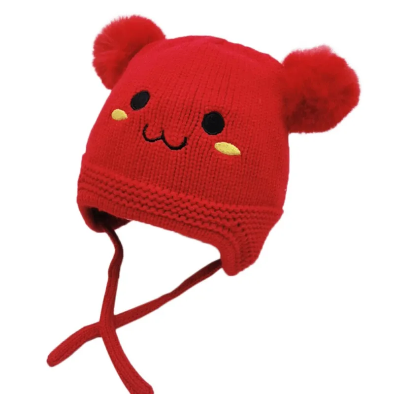 Fashion Baby Boy Girl Caps Hats Autumn Baby Girls Boys Toddler Cartoon Print Hats With Ball Design Casual Caps Headwear z - Цвет: R