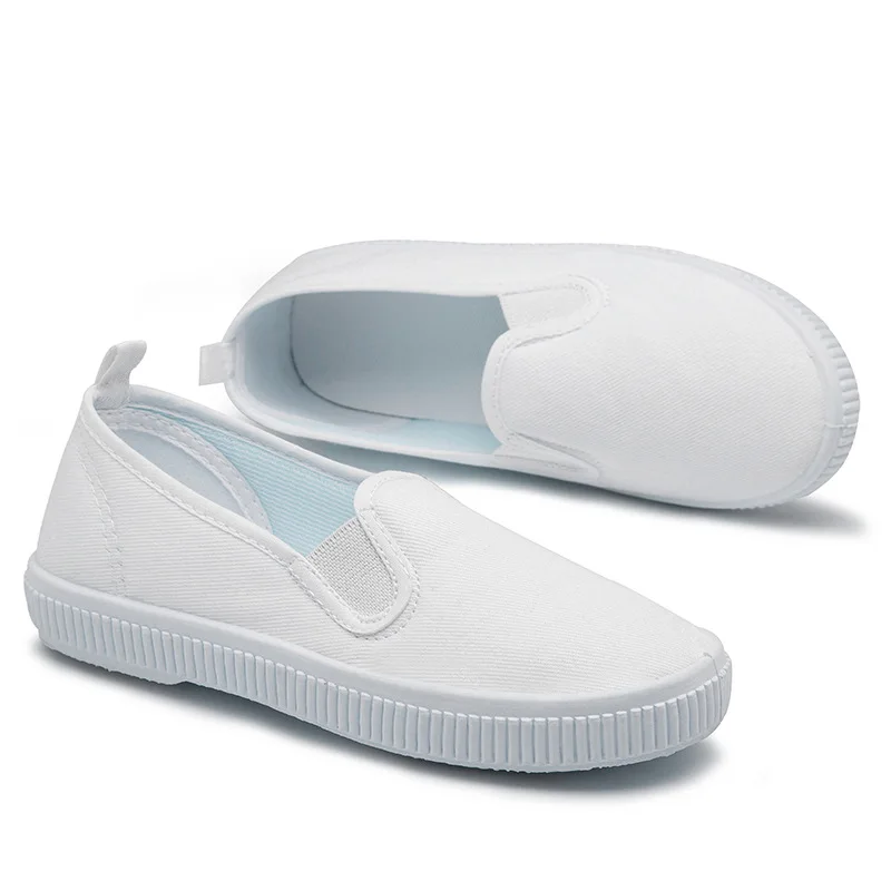 Kids Shoes for Baby Girls Leisure White Canvas Dancing Shoes Anti