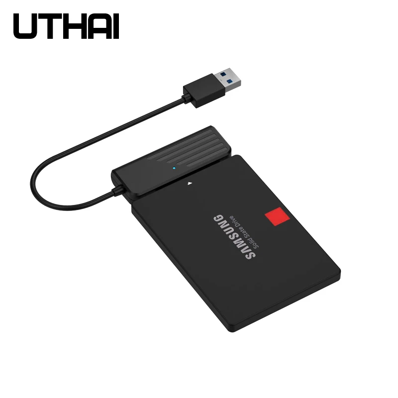 UTHAI T35 HDD Adapter HD External USB 3.0/Type-C to SATA3 Converter Cable 2.5" SATA HDD SSD 5Gbps JMS578 Chip hard drive adapter ssd adapter