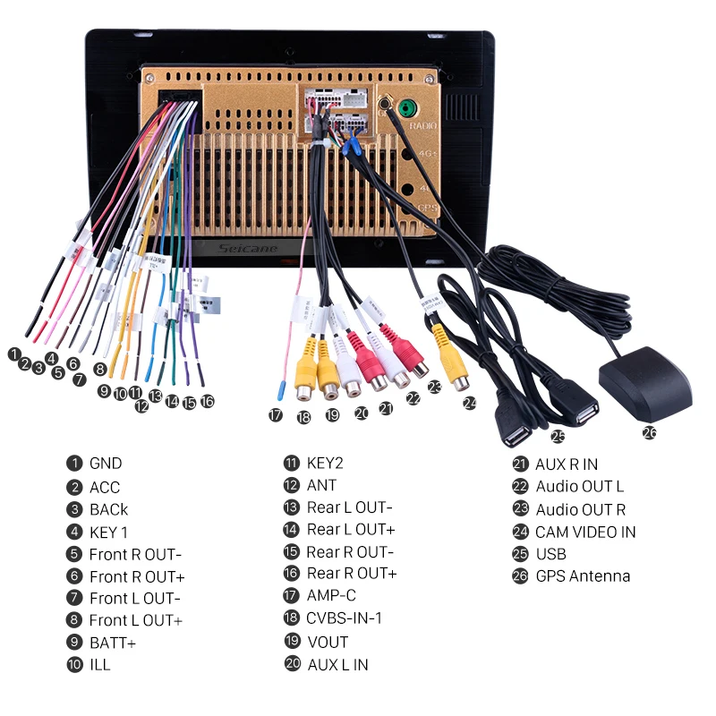 Flash Deal Seicane HD 1024*600 Touchscreen Android 8.1 Universal Car GPS Navigation Bluetooth Car Multimedia Player Support Backup Camera 5