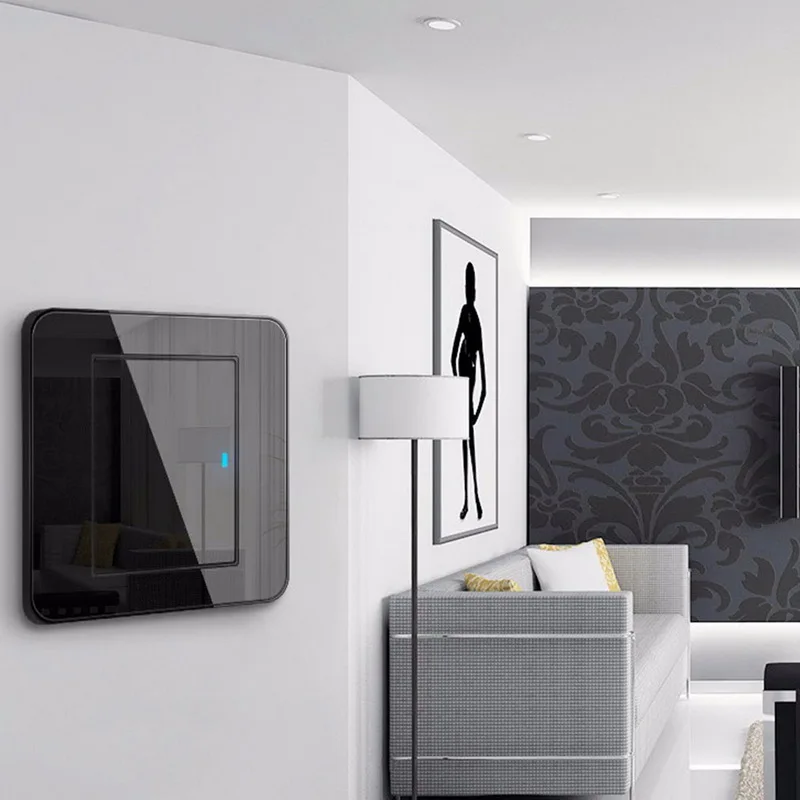 

EU/UK Standard Smart Wireless Switch 1/2/3/4 Gang 1/2 Way Light Switch Touch Push Panel With LED Indicator Smart Light Switch