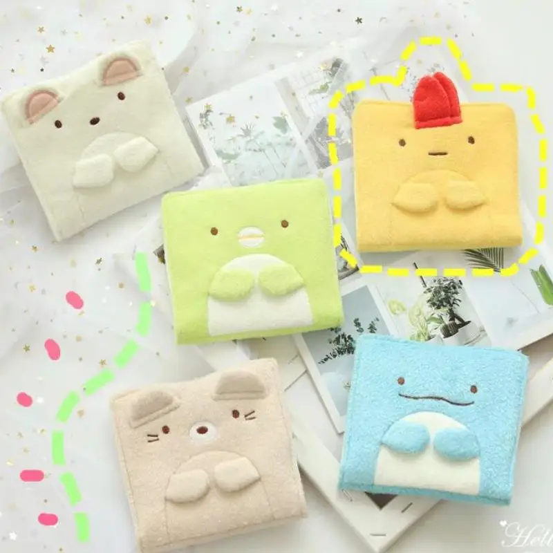 

1 Pc Creative cute Japanese Cartoon Sumikko Gurashi plush Coin bag Sanitary napkin bag plush toys gift