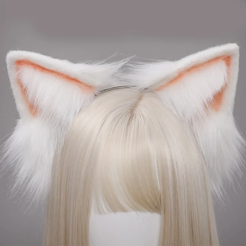 Cosplay&ware Lovely Animal Faux Fur Wolf Ears Headband Realistic Furry Fluffy Hair Hoop Lolita Anime Masquerade Cosplay Costume -Zentai shop online H4dcd15ca779745e18d78d1386341e09aY.jpg