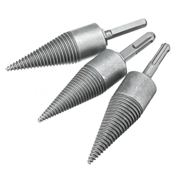 

4Pcs/Set Log Wood Splitting Split Electric Hammer Drill Splitter Cone Firewood