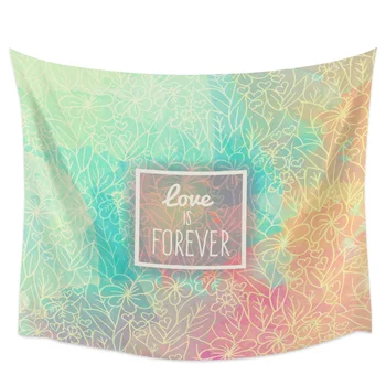 

Sketch Flower Watercolor Valentine Wall Tapestry Home Decoration Wall Hanging for Bedroom Living Room