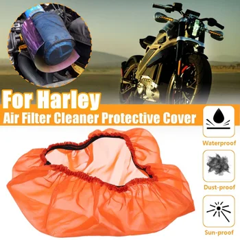 

Orange Air Filter Cleaner Protective Rain Sock Cover Waterproof Oilproof Dustproof For Harley