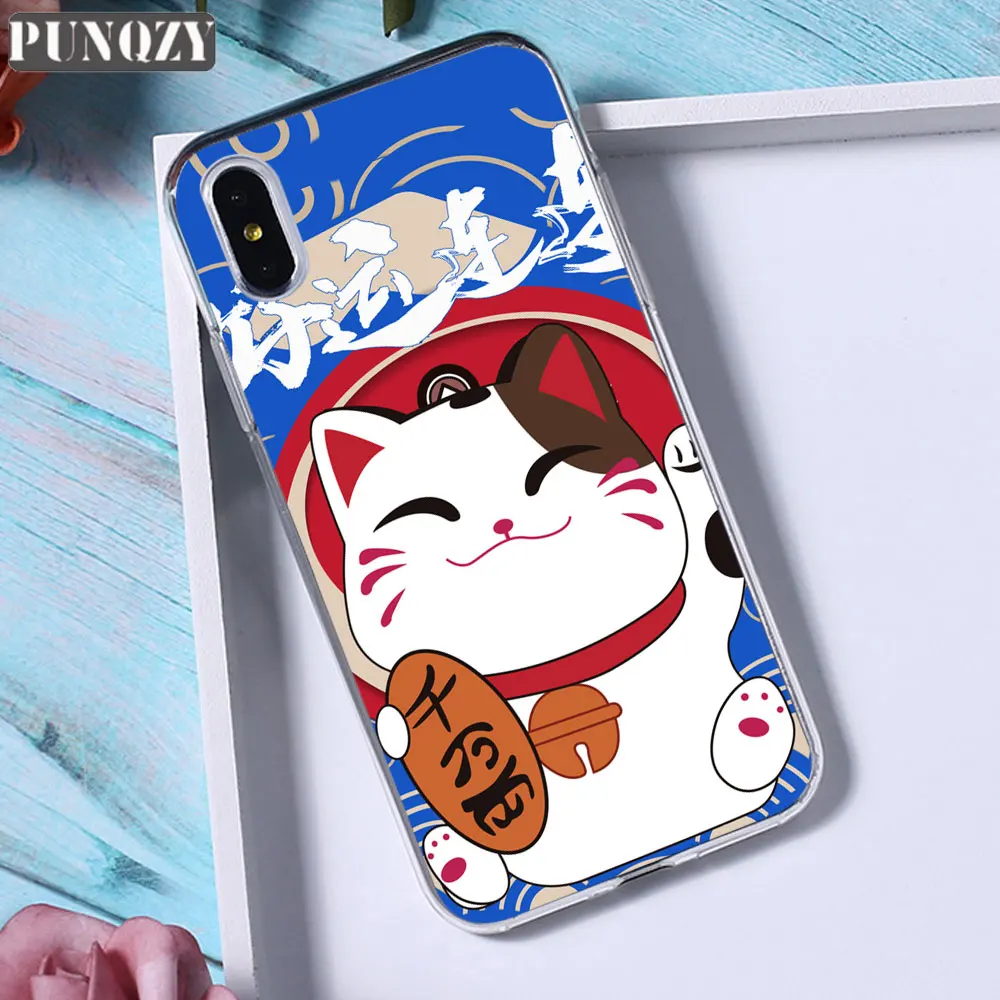 Новогодний чехол для телефона Lucky Cat для iPhone xr 5S 6S 7 8 Plus x xs max силиконовый чехол из ТПУ для huawei P30 P10 P20 lite mate 20 lite - Цвет: TPU A214