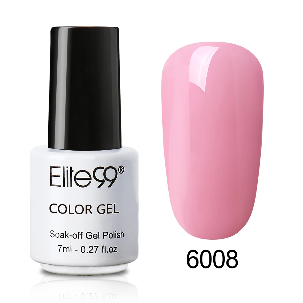 6008 Elite99 7 мл Гель-лак one step УФ светодиодный био-Гели Soak Off Гель-лак для маникюра 3 в 1 нейл-арта Лаки Гибридный стойкий гель Краски - Цвет: 6008