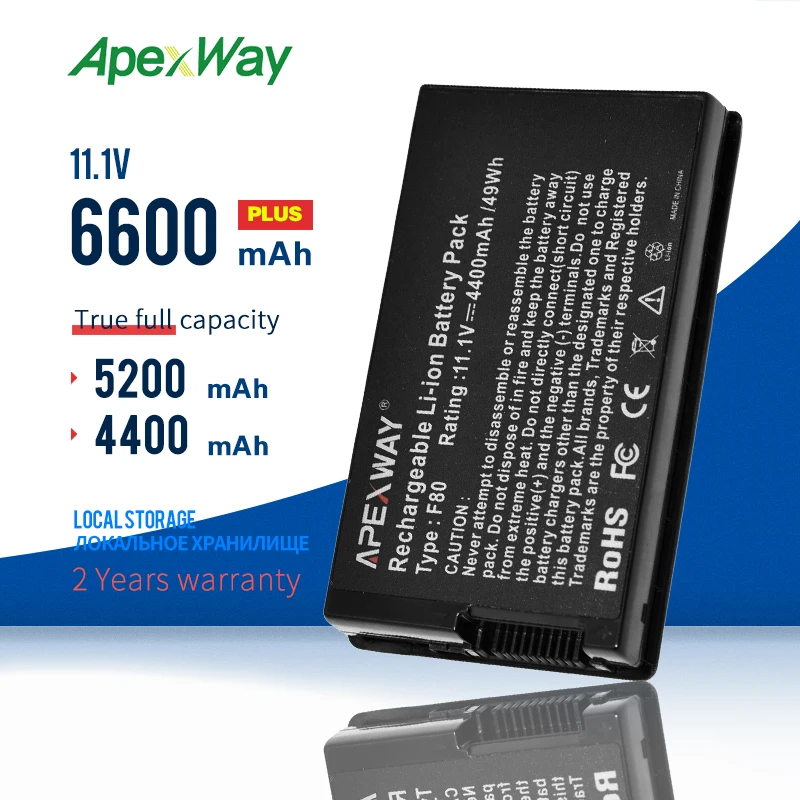 Аккумулятор для ноутбука Asus A32-F80 15G10N345800 F8 F80 F80H F80L F81 F83 F50 N80 N81 X61 X82 X83 X80 X85 X85L X88 |