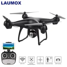 LAUMOX S70W gps Дрон с 720 P/1080 P HD камерой Регулируемый Широкоугольный FPV Профессиональный Квадрокоптер вертолет RC Дрон следуем за мной