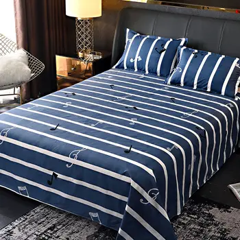 

Sexy Stripe1 PCS Bed Sheet For Home Queen King Double Bed 2020 New Fashion Student Print Casual Cotton Sheet