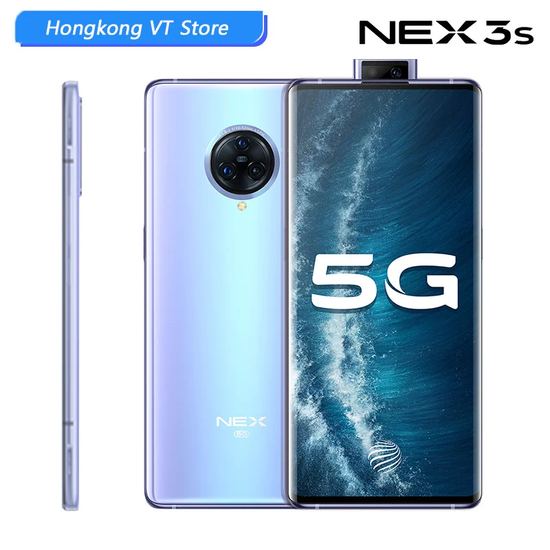 Vivo Nex 3s двухрежимный 5G смартфон 8 Гб 256 ГБ Snapdragon 865 Celular WiFi 6 64.0MP камера NFC Android 10