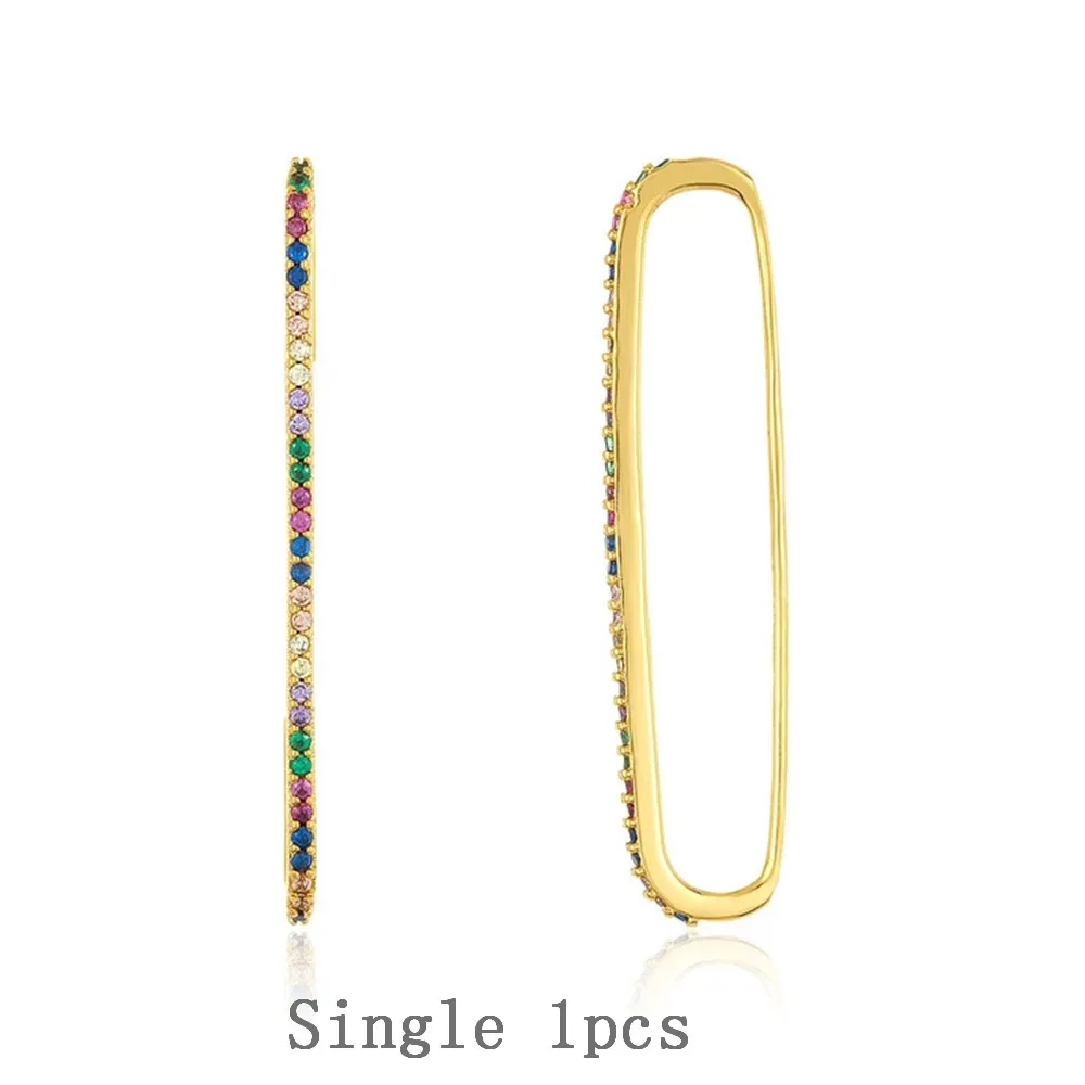 Single 1pcs Altruist 925 пробы серебряные серьги Marlena с бриллиантами, длинные серьги-манжеты для ушей, серьги без зажимов, серьги для пирсинга для женщин - Окраска металла: Single 1pcs