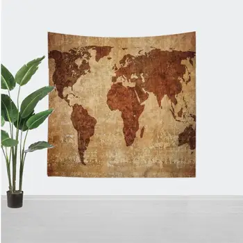 

HOT World Map Tapestry Wall Map Polyester Customized Tapestry Decorations Bohemian Home Decor New Design Wall Tapestries