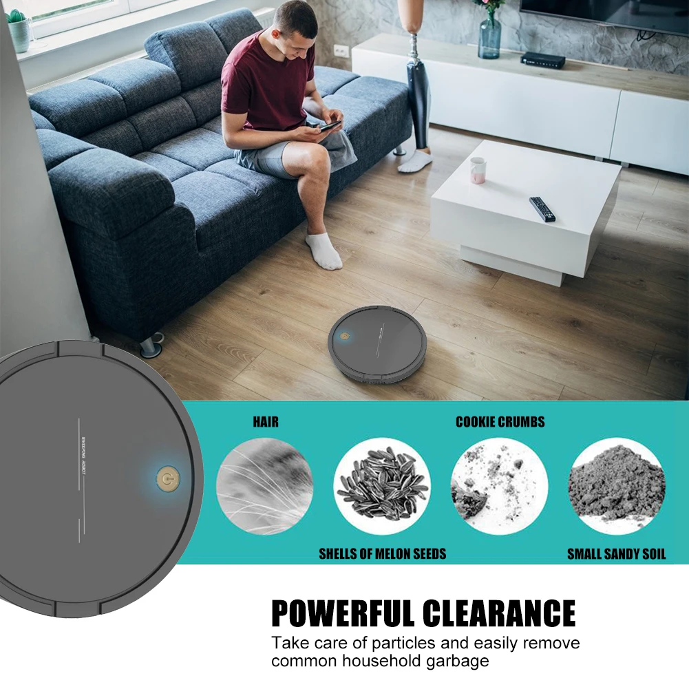 ALLOET Multifunctional Robot Vacuum Cleaner USB Charging Intelligent Lazy Robot Vacuum Cleaner Household Sweeping Robot for home