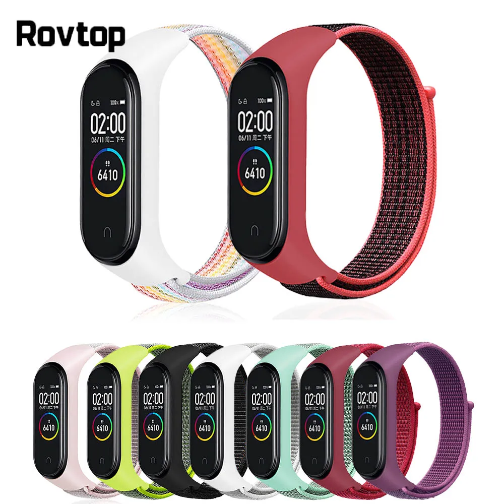 Нейлоновый ремешок для Xiaomi Mi band 4 3 сменный Браслет Miband дышащий браслет спортивный