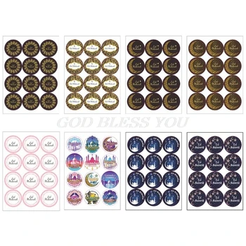 

100 Sheets Ramadan Stickers Eid Mubarak Gift Box Label Paper Bag Seal Sticker Drop Shipping