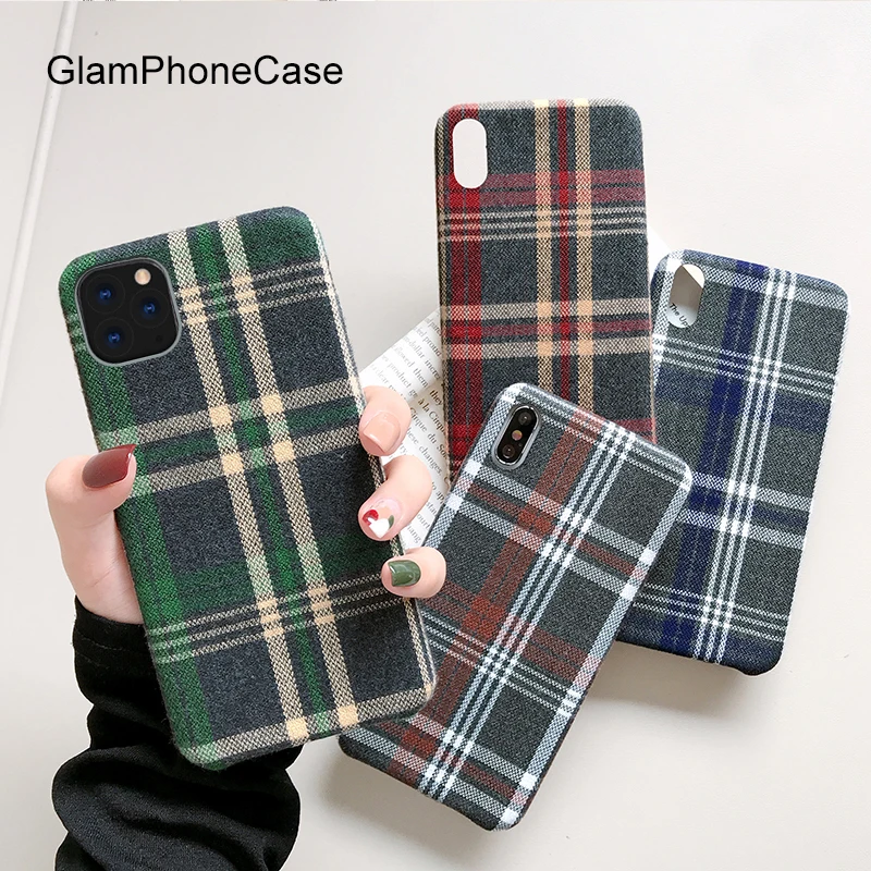 GlamPhoneCase простой решетчатый чехол для телефона iPhone11Pro/Max X XS Max XR Мягкий силиконовый чехол для iPhone11 7 8 6 6s Plus