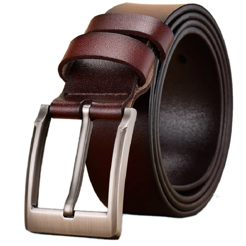 Men's Leather Men's High Quality Black Jeans Belt Leather Casual Belt Business Belt Denim Belt