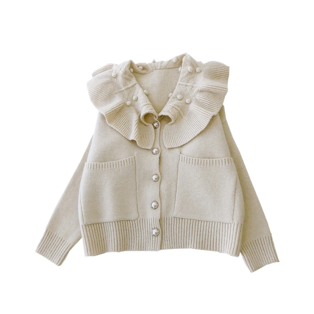Sweet Girls Sweater Autumn Winter Long Sleeve Knit Coat Outwear Korean Style Women Sweater