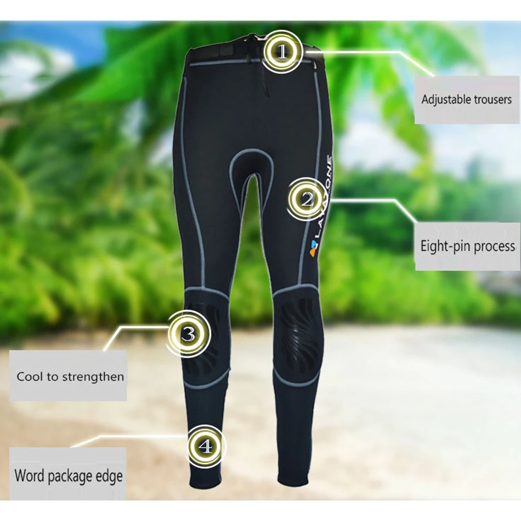 Мужские брюки для Гидрокостюма 3 мм, неопреновые штаны для дайвинга, подводного плавания, подводного плавания, серфинга, УФ 50+, защита от солнца, для кайтбординга, каякинга, каноэ