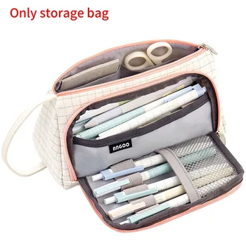 

Pencil Bag Student Stationery Portable Zipper Closure Big Capacity Gift Cosmetic Pouch Organizer Storage Office Accessories Pen