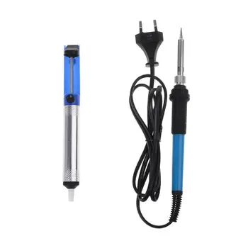 

220V 60W Electric Soldering Iron Kit Adjustable Temperature Portable Welding Repair Tool EU Plug Y5GA
