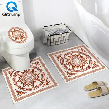 

Waterproof Anti-mildew Thicken Self-adhesive Toilet Stickers Washroom WC Ground Wall Stickers Home Decoration PVC Art Decals Set