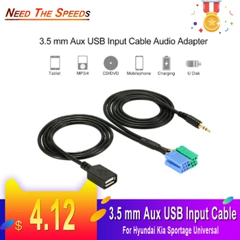 

KKmoon3.5 mm Aux USB Input Cable Audio Adapter for iPod iPhone 6S 6 Plus 6 5S 5C 5 MP3 for Hyundai Kia Sportage