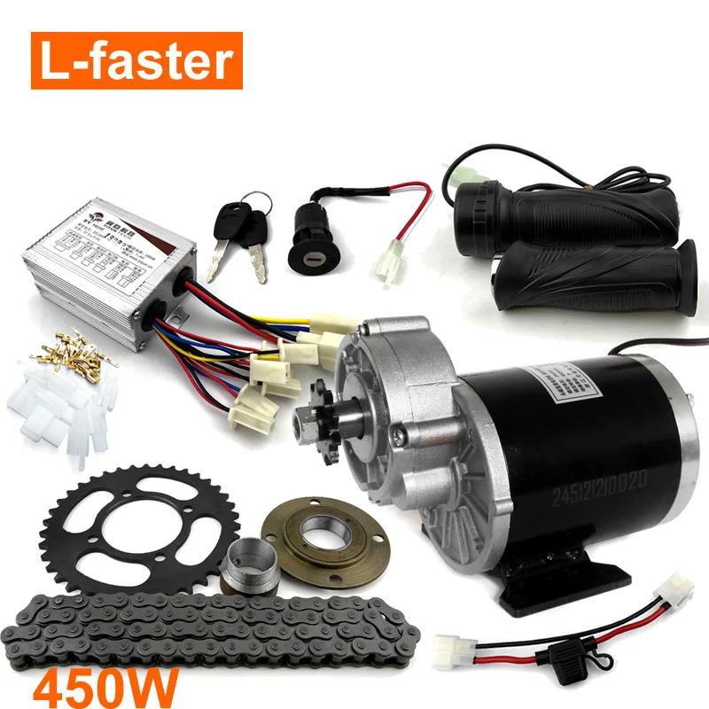 24v36v48v 450w Electric Tricycle Conversion Kit Gear Motor My1020z