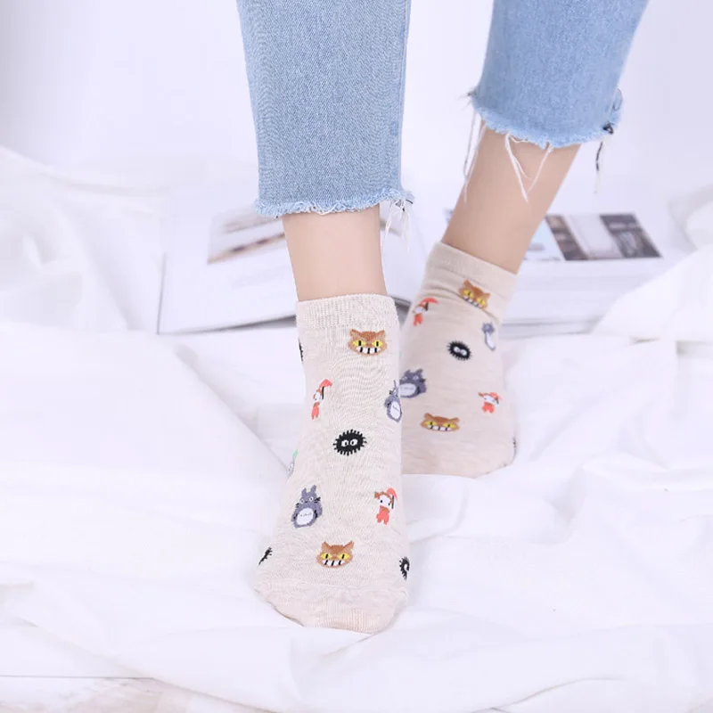 

Spring Fashion Small Fresh Girl Cartoon Pictures Series Socks lovely Multiple Colour Breathable Summer Sock